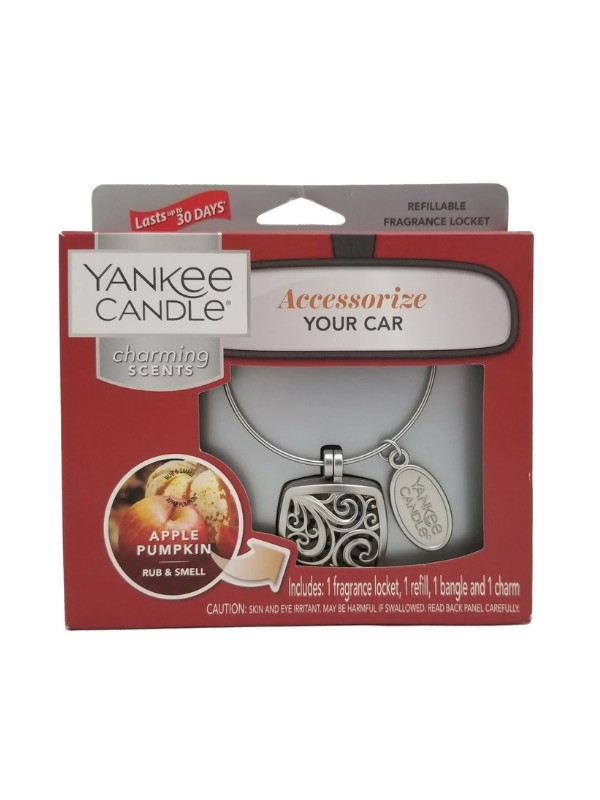 Yankee Candle Car Charming Scents autogeurset met Apple Pumpkin-navulling, 1 stuk