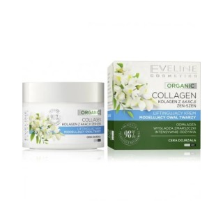 Eveline Organic Collagen Lifting Face Cream моделює овал обличчя 50 мл