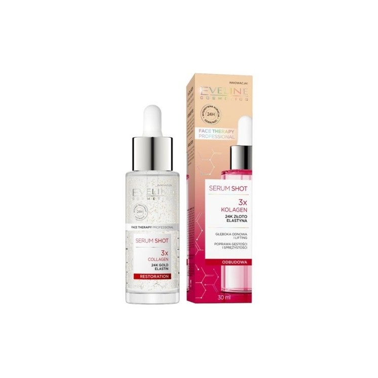 Регенеруючий крем Eveline Serum Shot для обличчя, шиї та декольте 3x Collagen 30 мл