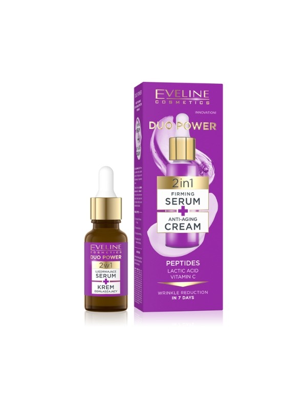 Eveline Duo Power 2in1 Verstevigend Serum + Antirimpel Gezichtscrème 18 ml