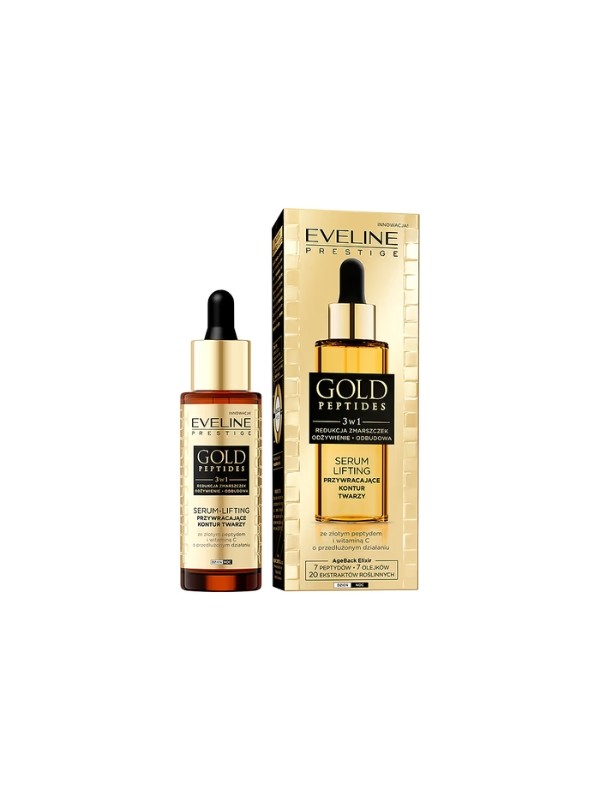 Eveline Gold Peptides Serum - ліфтинг відновлення контуру обличчя 30 мл