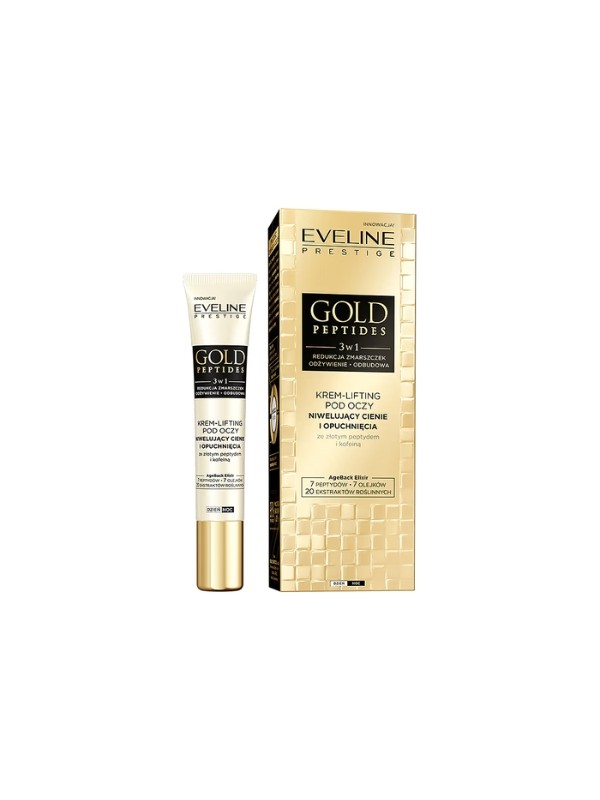 Eveline Gold Peptides Cream - підтяжка очей, усунення темних кіл і набряклості 20 мл