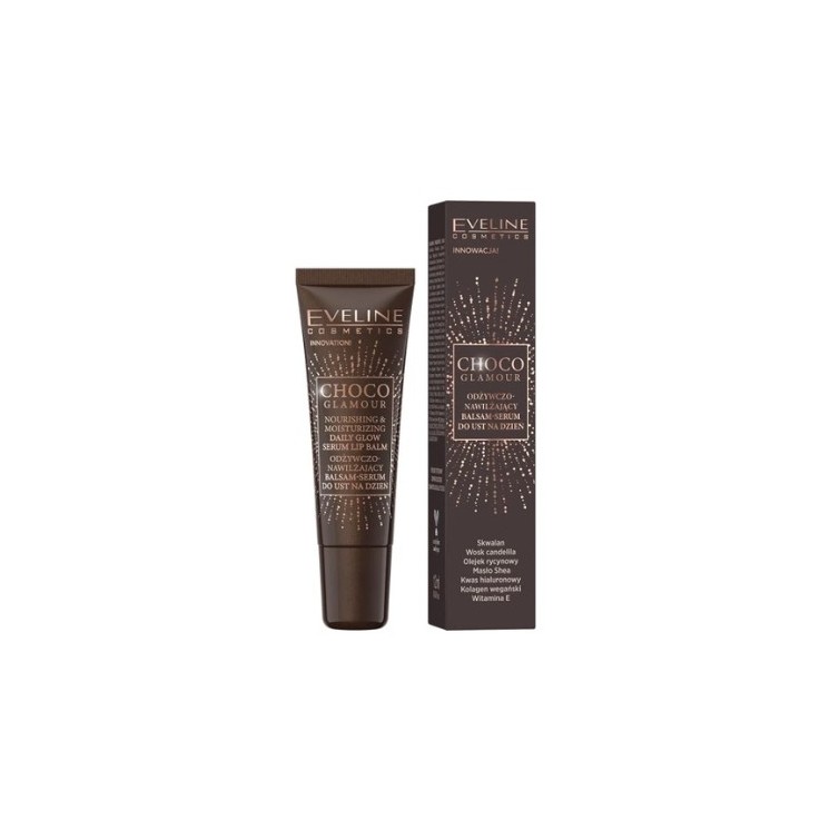 Eveline Choco Glamour Nourishing and moisturizing Balm - serum для губ на день 12 мл