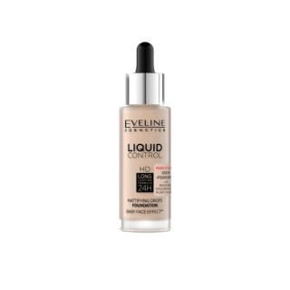 Eveline Liquid Control Gezichtsfoundation met Niacinamide in Druppelaar /010/ Light Beige ml