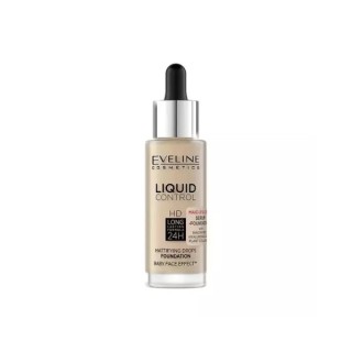 Eveline Liquid Control Facial foundation with Niacinamide in Droper /015/ Light Vanilla 32 ml