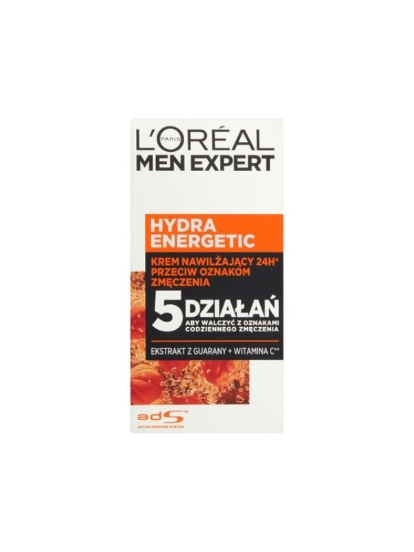 L'oreal Men Expert Hydra Energetic зволожуючий крем для обличчя проти слідів втоми 50 мл