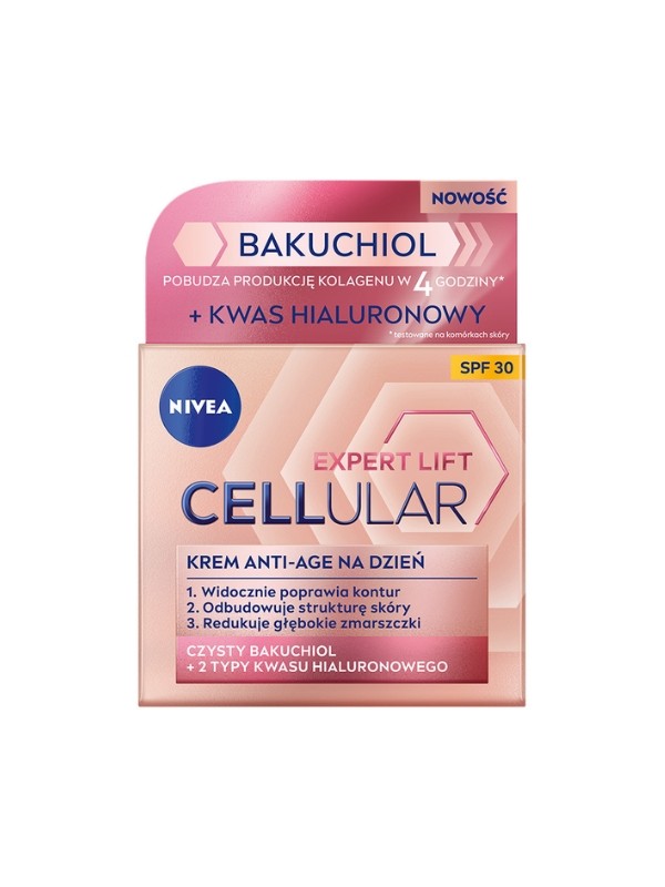 Денний антивіковий крем для обличчя Nivea Cellular Expert Lift Bakuchiol SPF30 50 мл