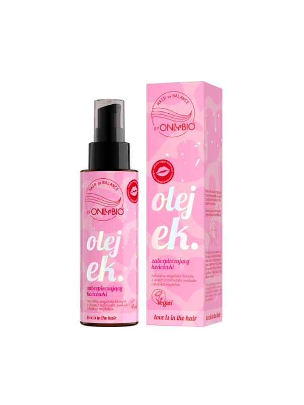 Das Haaröl ONLYBIO Hair in Balance Love schützt die Haarspitzen in 80 ml