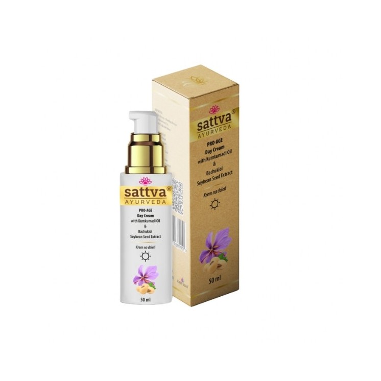 Sattva Ayurveda Pro Age Day Gesichtscreme mit Kumkumadi-Öl und Bakuchiol 50 ml
