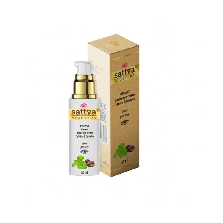 Крем для очей Sattva Ayurveda Pro Age з кофеїном і кантеллою 30 мл