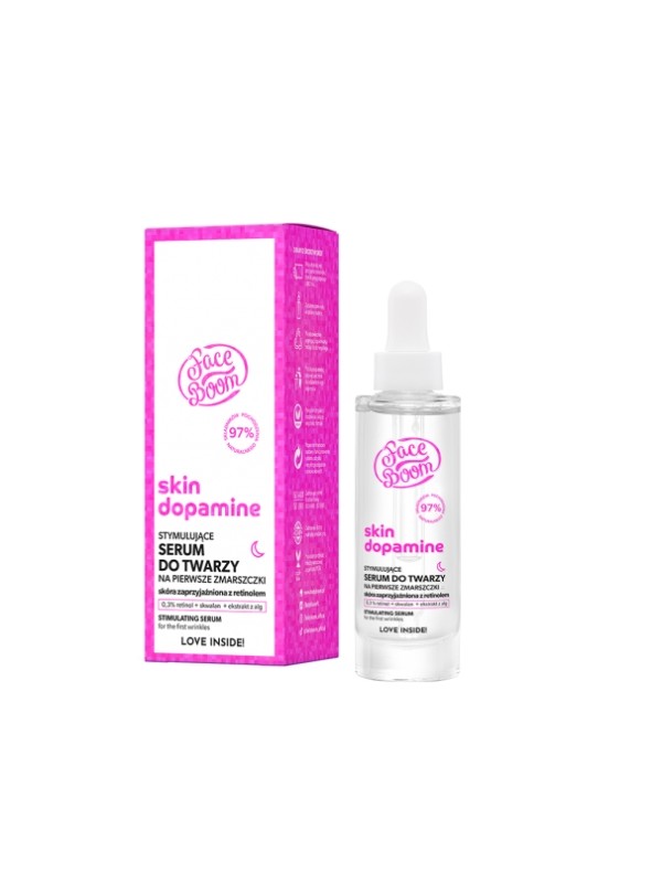 FaceBoom Skin Dopamin Serum für die ersten Fältchen Retinol 0,3% 30 ml