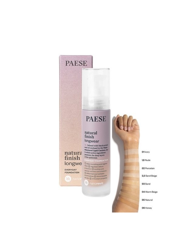 Paese Nanorevit langdurige foundation met een natuurlijke finish /06/ HONEY 35 ml