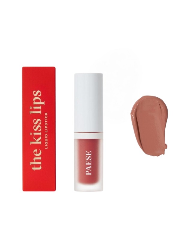 Paese The Kiss Lips Matte Cremiger Flüssig-Lippenstift 01 Nude Beige 3,4 ml