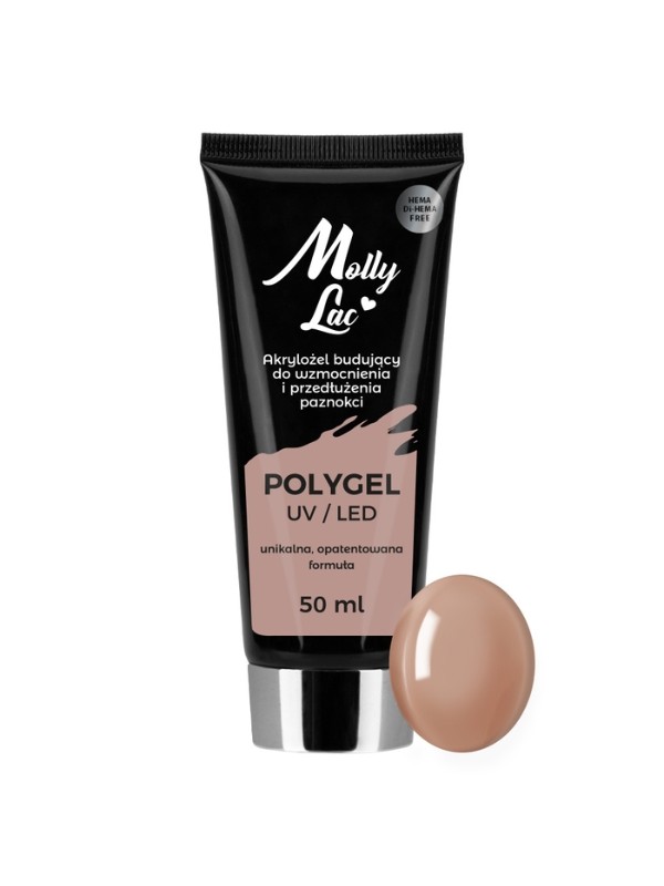 MollyLac Polygel akrylożel budujący Mollylac Hema/di-Hema Light Brown 50 ml 