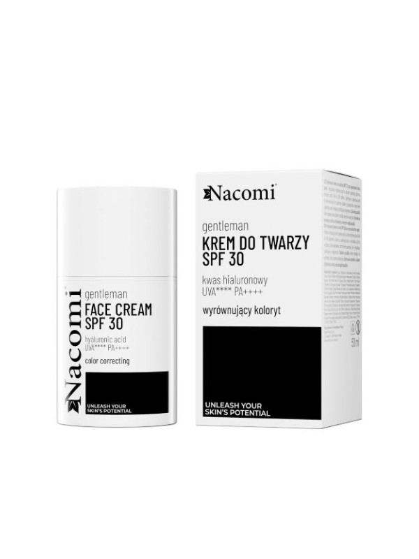 Nacomi Gentelman Gezichtscrème voor mannen SPF30 egaliseert de toon, 50 ml