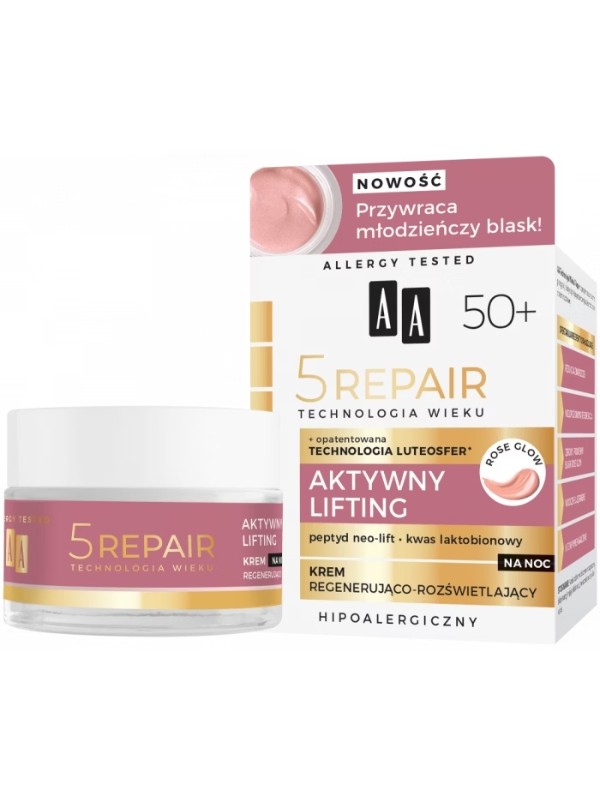 AA AGE TECHNOLOGY 5REPAIR 50+ Active Lifting Regenerierende und leuchtende Nachtcreme 50 ml