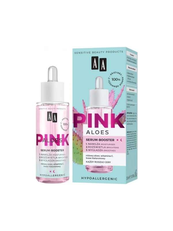 AA Aloes Pink Serum - бустер для обличчя з гіалуроновою кислотою 30 мл