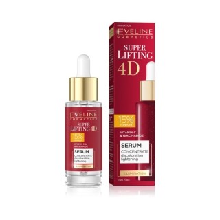 Eveline Super Lifting 4D Serum gezichtsconcentraat verheldert verkleuringen 15% Complex 30 ml