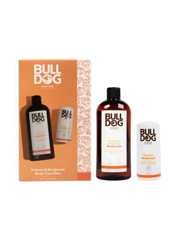 Bulldog Body Lemon & Bergamot Körperpflegeset: Duschgel 500 ml + Antitranspirant Roll-on 75 ml