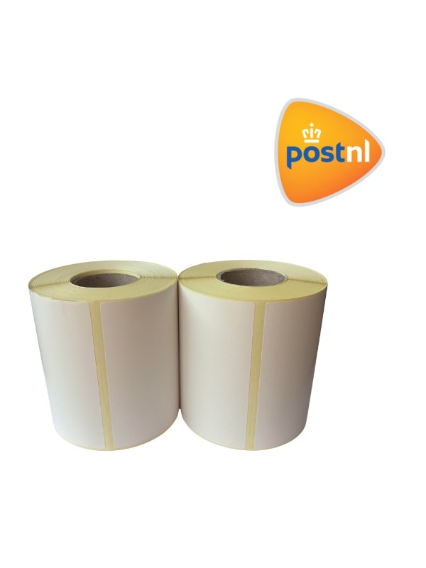 Post.NL Versandetikett weiß, 102 mm x 150 mm, 300 Etiketten auf einer Rolle, 25 mm Kern, ECO Thermo, langlebig, 2er-Pack