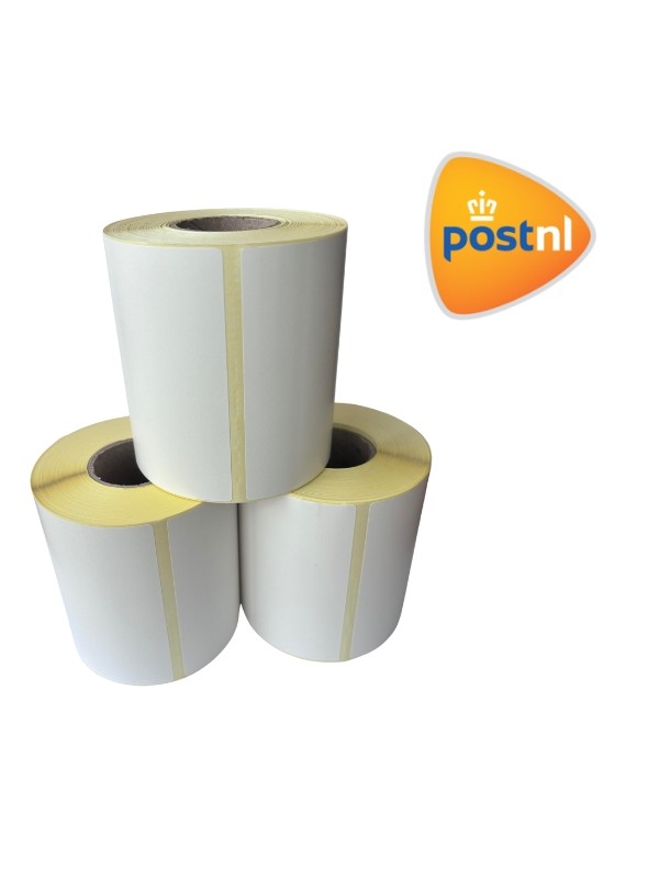 Post.NL shipping label white, 102 mm x 150 mm, 300 labels on a roll, 25 mm core, thermal ECO , durable 3-pack