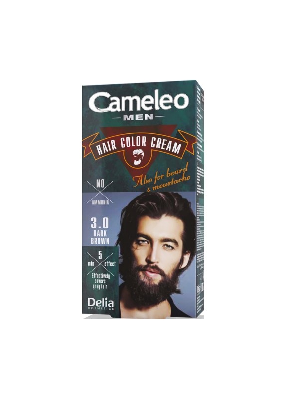 Delia Cameleo Men Haar- und Bartfärbemittel für Männer /3,0 Dark Brown 30 ml