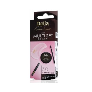 Delia Eyebrow Expert Multi Set для брів Набір: Пінцет + 3 трафарети + Помада з аплікатором 3.0 Brown