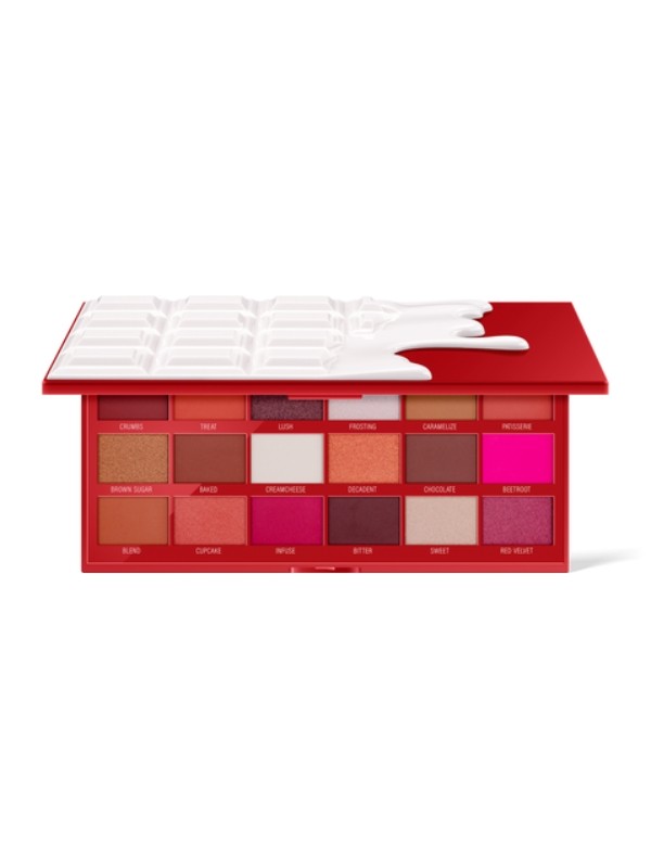 Makeup Revolution I Heart Makeup Palette of 18 eye shadows Chocolate Red Velvet 1 g