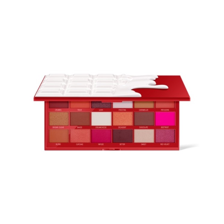 Makeup Revolution I Heart Makeup Palette met 18 Chocolate Red Velvet oogschaduws 1 g