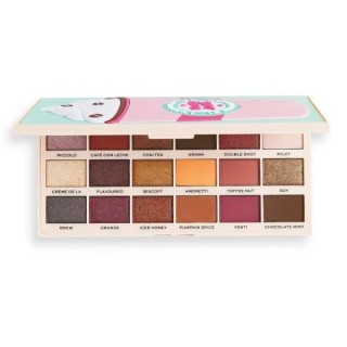 Makeup Revolution I Heart Revolution Lekker Palette van 18 oogschaduws Latte 22 g