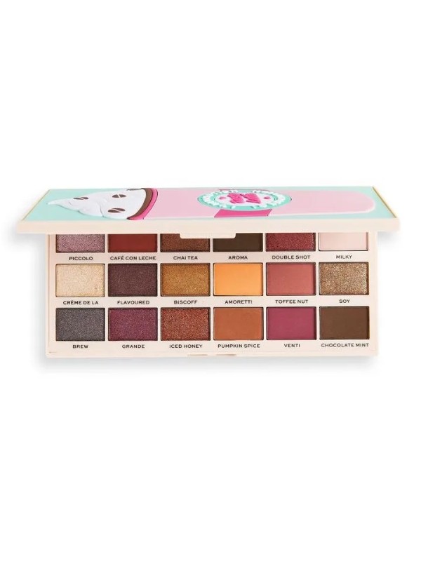 Makeup Revolution I Heart Revolution Tasty Palette mit 18 Lidschatten Latte 22 g