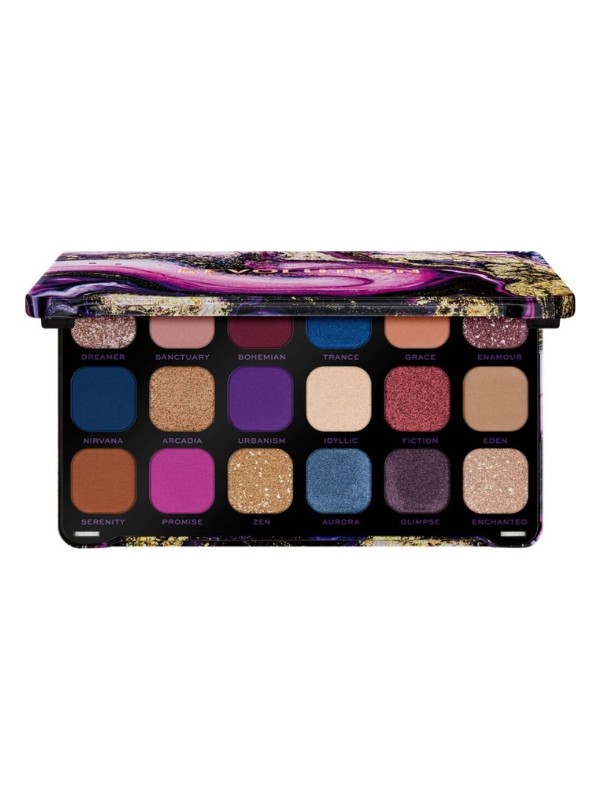 Makeup Revolution Palette of 18 eye shadows Flawless Eutopia 1.1 g