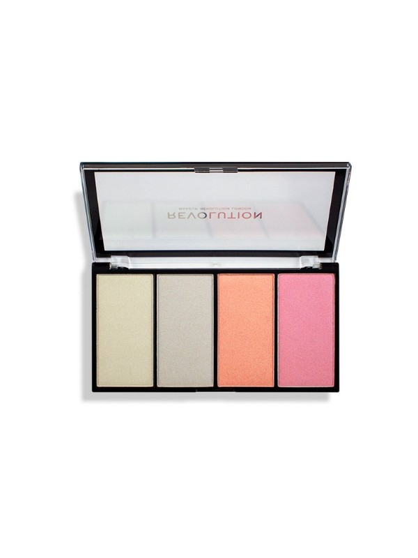 Makeup Revolution Re-loaded Palette mit 4 Lustre Lights Cool Gesichts-Highlighter 5 g