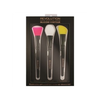 Makeup Revolution Set of 3 silicone face makeup brushes