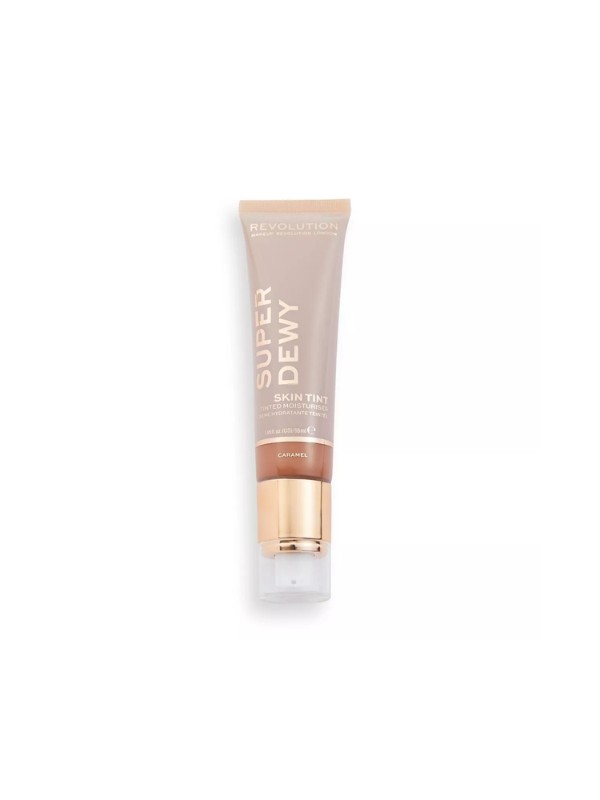 Makeup Revolution SuperDewy koloryzujący Krem nawilżający do twarzy Caramel 50 ml