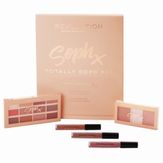 Makeup Revolution Totally Soph Gift Set: Eyeshadow Palette, Contour Palette, 3 Lip Glosses