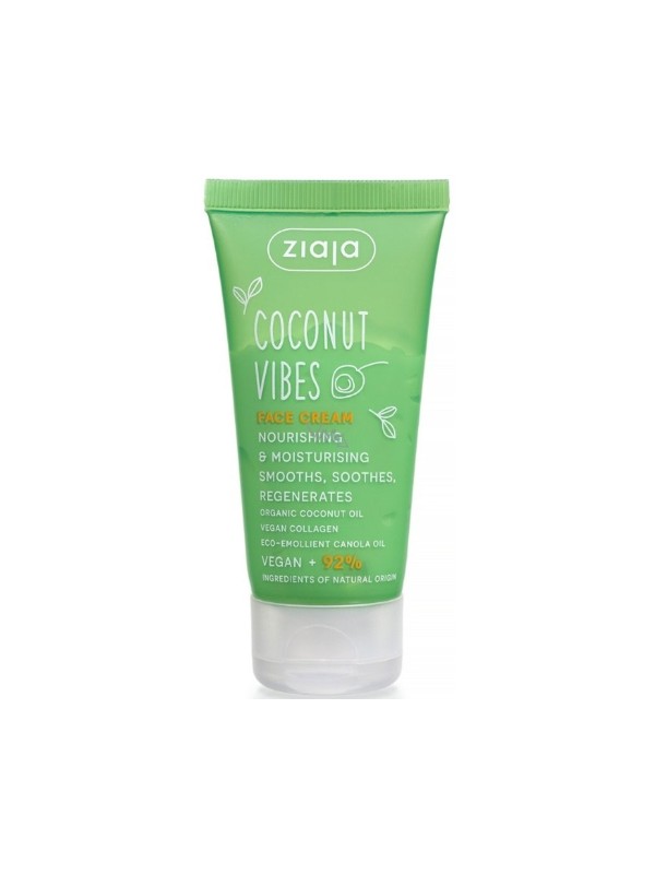 Ziaja Coconut Vibes odżywczo-nawilżający Krem do twarzy 50 ml