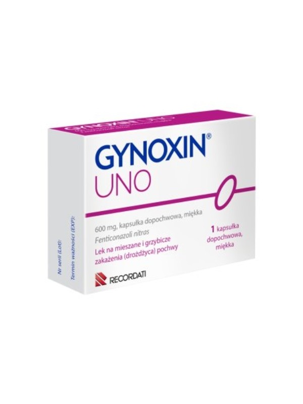 Gynoxin UNO Kapsułka dopochwowa 600mg 1 kapsułka