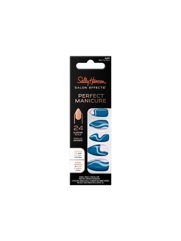 Sally Hansen Salon Effects Perfect Manicure Ride the Wave nageltips 24 stuks