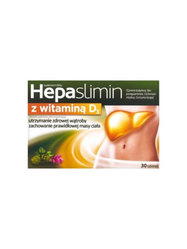 Hepaslimin met vitamine D3 30 tabletten