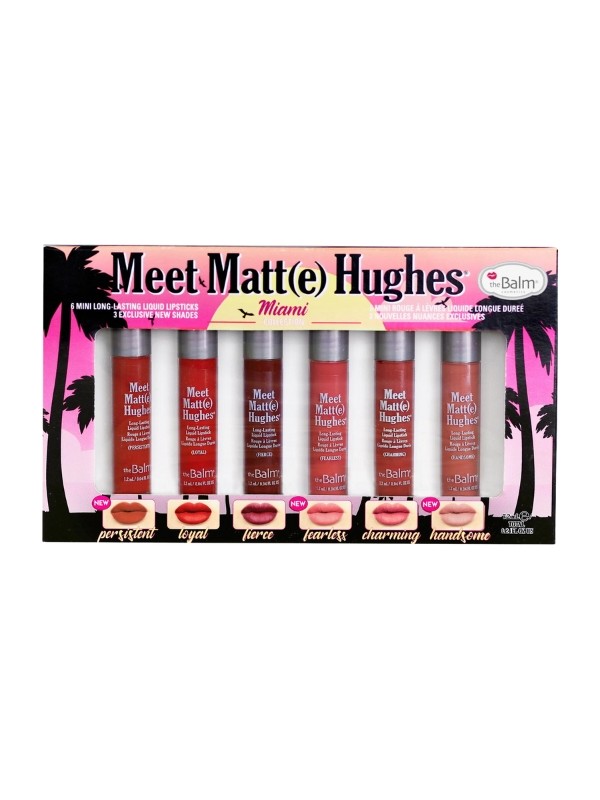 theBalm Meet Matte Hughes Mini Kit Miami A set of six matte lipsticks