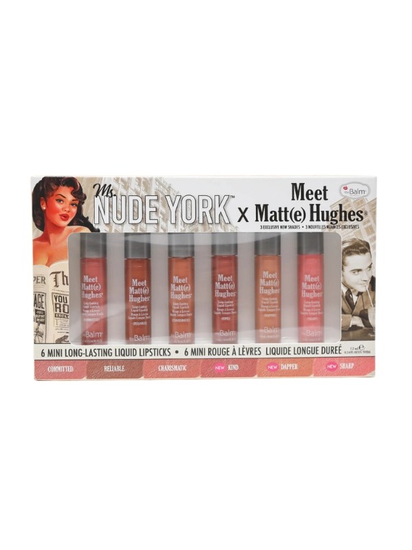 theBalm Meet Matte Hughes Mini Kit Miss Nude York Een set van zes matte lippenstiften