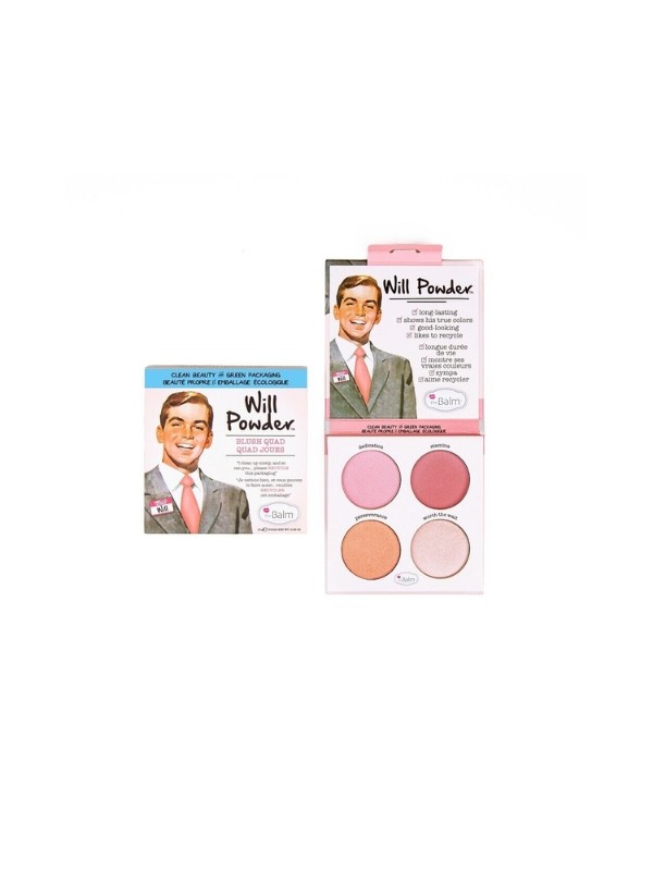 theBalm Will Powder Blush Quad Palette of 4 Blushes 10 g