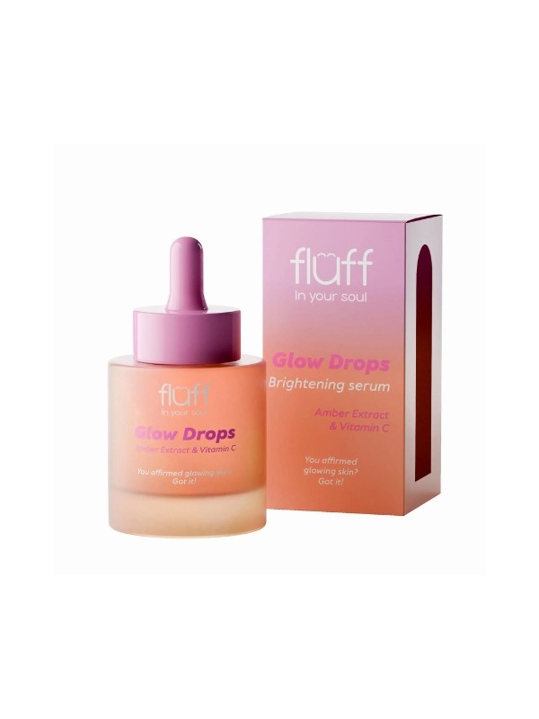 Fluff Glow Drops leuchtendes Serum mit Bernsteinextrakt und Vitamin C 30 ml