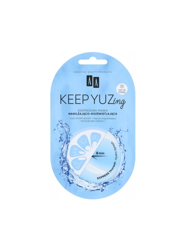AA Keep Yuzing Hydro Splash moisturizing and illuminating face mask 7 ml