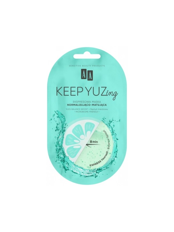 AA Keep Yuzing Balance Splash Normalisierende und mattierende Gesichtsmaske 7 ml