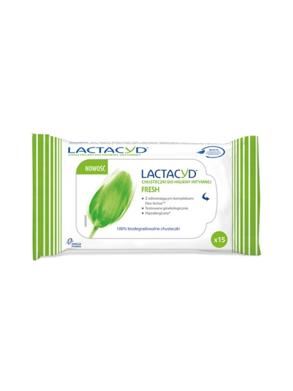 Lactacyd Fresh Intimate hygiene wipes 15 pieces