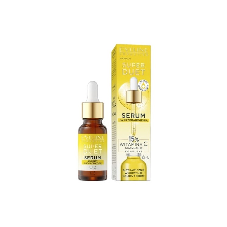 Sérum Eveline Super Duet pour les taches pigmentaires Vitamine C 15 % 18 ml
