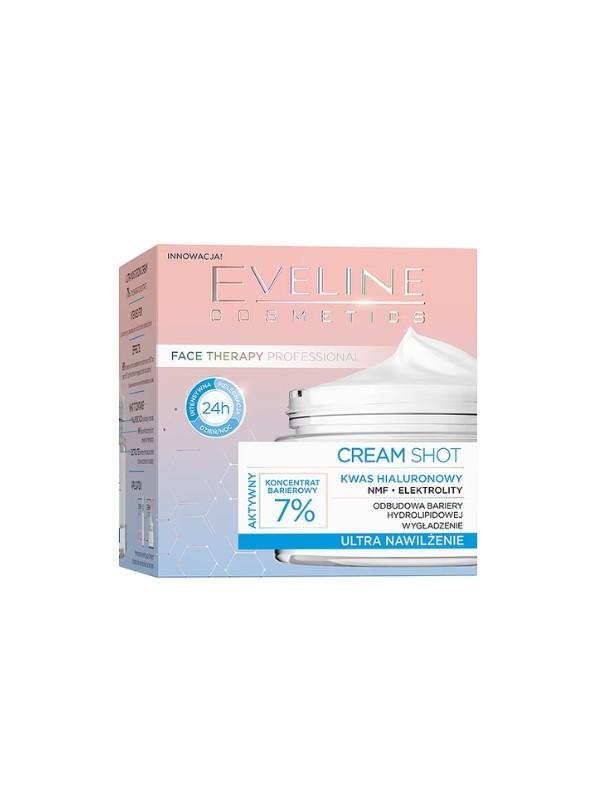 Eveline Cream Shot ultra feuchtigkeitsspendende Gesichtscreme 7 % Barrierekonzentrat 50 ml