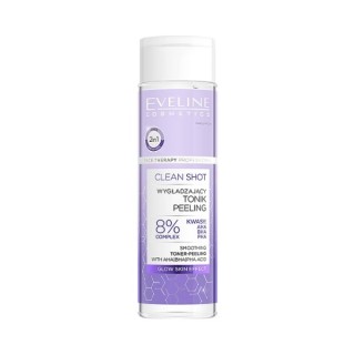 Eveline Clean Shot smoothing Тонік- peeling 8% кислотний комплекс 200 мл